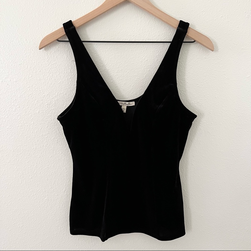 Express Velvet Like Texture Sweetheart Neck Tank Top